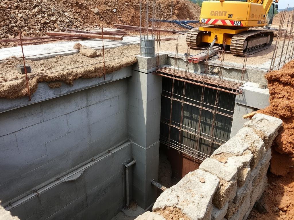 Fundações de obra industrial